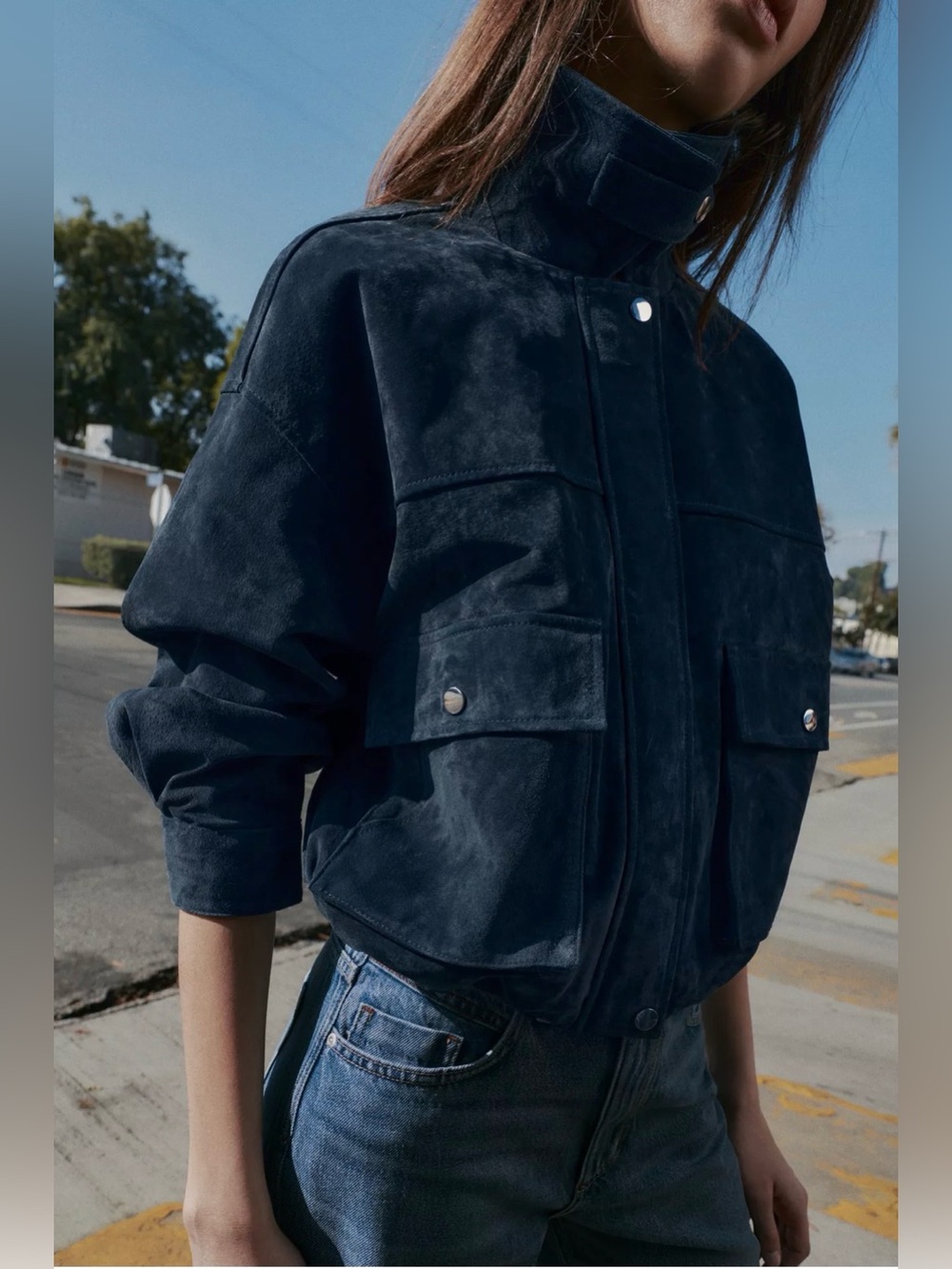 ZARA ✨Viral✨ 100% LEATHER BOMBER JACKET